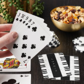 Simple and Elegant Black and White Piano Keyboard Pokerkaarten (Insitu)