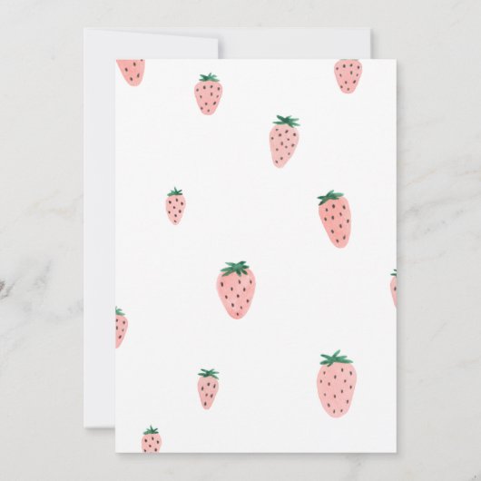 Simple and elegant strawberry wedding invitation (Dos)