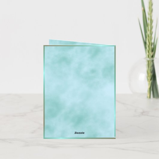 Simple and elegant wedding invitation in Sky Blue (Achterkant)