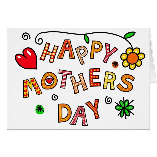 Simple and Fun Happy Mothers Day (Devant horizontal)