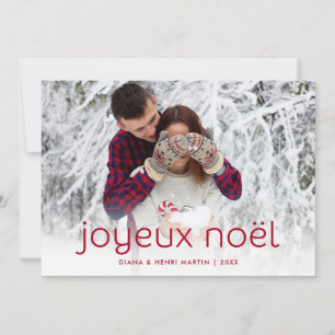 Simple and Fun Red   Fijne Noel Christmas Photo Feestdagenkaart