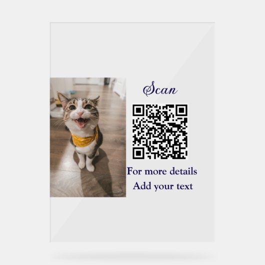 Simple animal name details QR code add text photo (Recto)