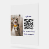 Simple animal name details QR code add text photo (Angle)