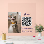 Simple animal name details QR code add text photo (Mariage)