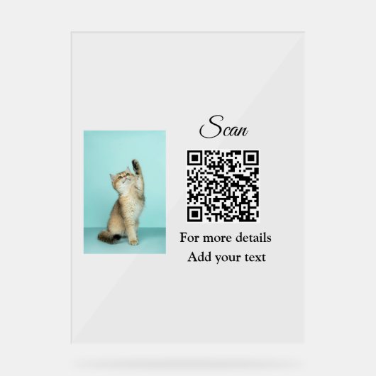 Simple animal name details QR code add text photo (Recto)