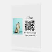 Simple animal name details QR code add text photo (Angle)