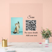 Simple animal name details QR code add text photo (Mariage)