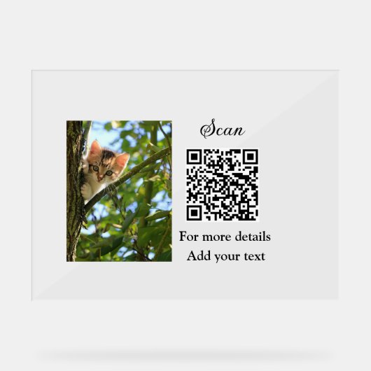 Simple animal name details QR code add text photo (Recto)
