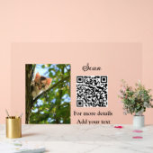 Simple animal name details QR code add text photo (Mariage)