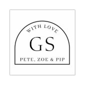 Simple Arch Monogram Gift Rubber Stempel (Afrduk)