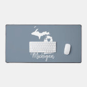 Simple Ardoise Bleu Michigan Home State Map (Clavier et souris)