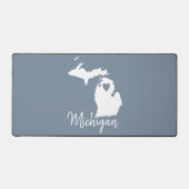 Simple Ardoise Bleu Michigan Home State Map (Recto)