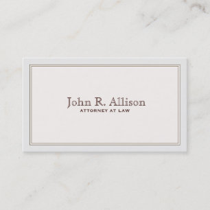 Simple Attorney Ivory avec Carte de visite frontal