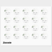 Simple autocollant de douche nuptiale verte (Feuille)