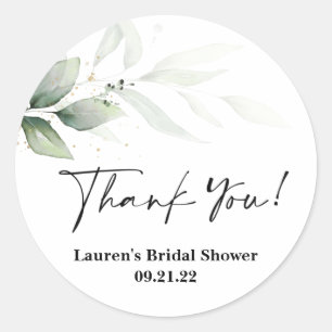 Simple autocollant de douche nuptiale verte