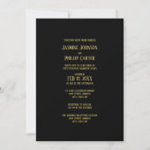 Simple B&G Design - Invitation Mariage/Réception (Devant)
