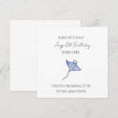 Simple Baby Boy Ocean Birthday Manta Ray Kaart (Voorkant / Achterkant)
