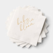 Simple Baby in Bloom Shower Script Foil Napkins Folie Servetten (Insitu (Gestapeld))