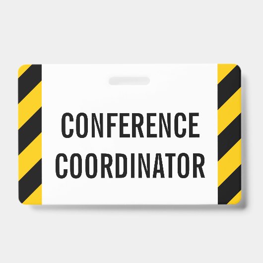 Simple badge "COORDINATEUR DE CONFÉRENCE" (Avant)