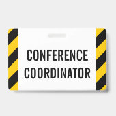 Simple badge "COORDINATEUR DE CONFÉRENCE" (Arrière)