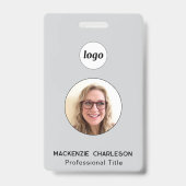 Simple badge de nom d'entreprise pour photo d'iden (Avant)