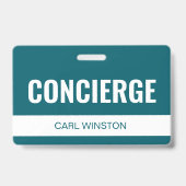 Simple badge d'employé de concierge d'hôtel person (Avant)