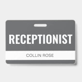 Simple Badge d'employé de réception d'hôtel person (Avant)