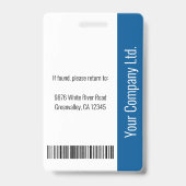 Simple Badge infirmière Bleu (Arrière)