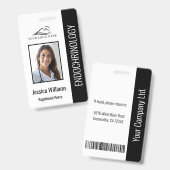 Simple Badge infirmière noir (Avant & arrière)