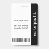 Simple Badge infirmière noir (Arrière)