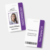 Simple Badge Infirmière Violet (Avant & arrière)