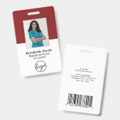 Simple badge professionnel d'entreprise (Avant & arrière)
