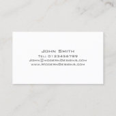 Simple bain bleu moderne - Carte de visite (Dos)