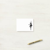 Simple Ballerina Silhouette Post-it® Notes (Op bureau)