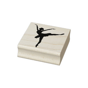 Simple Ballerina Silhouette Rubberstempel