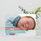 Simple Banner Photo Holiday Kaart (Staand voorkant)