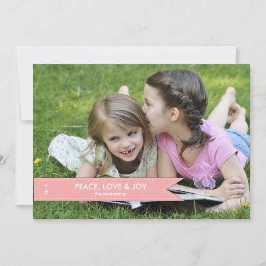 Simple Banner Photo Holiday Kaart (Voorkant)