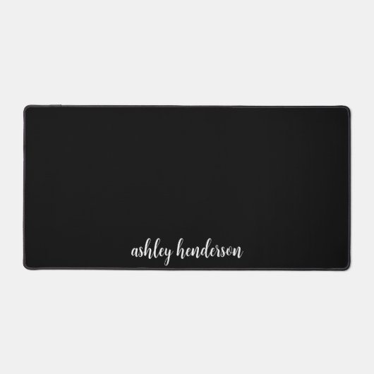 Simple Basic Ajouter le nom Monogramme noir et bla (Recto)