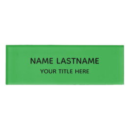 Simple Basic Bright Green Minimal Modern Title Naambadge