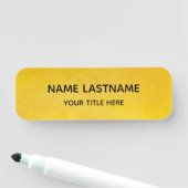 Simple Basic Faux Gold Title Safety Pin Magnetic Naamplaatje (In situ)