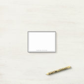 Simple Basic Personalize Black Border Stationery Post-it® Notes (Op bureau)
