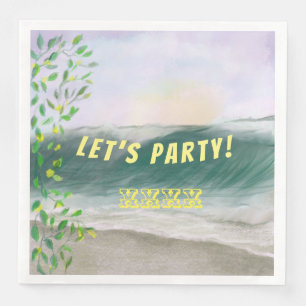 Simple Beach Birthday Picnic Servet