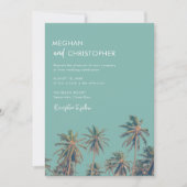 Simple Beach Photo Destination Mariage Invitation (Devant)