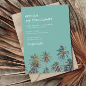 Simple Beach Photo Destination Mariage Invitation