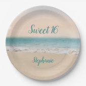 Simple Beach Sweet 16 Papieren Bordje (Voorkant)