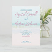 Simple Beach Wedding Invitation (Debout devant)
