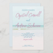 Simple Beach Wedding Invitation (Devant / Derrière)