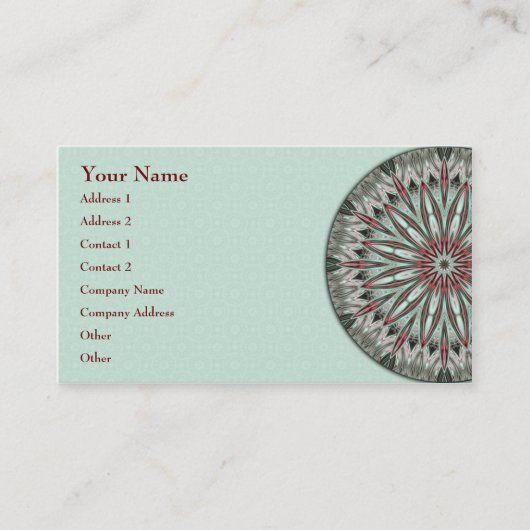 Simple Beauty Mandala - Carte de visite (Devant)