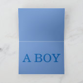 SIMPLE BÉBÉ GARÇON FAIRE-PART CARTE DE SALUT (Intérieur)