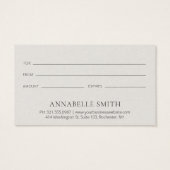 Simple Beige Moderne Élégant Certificat Cadeau (Dos)